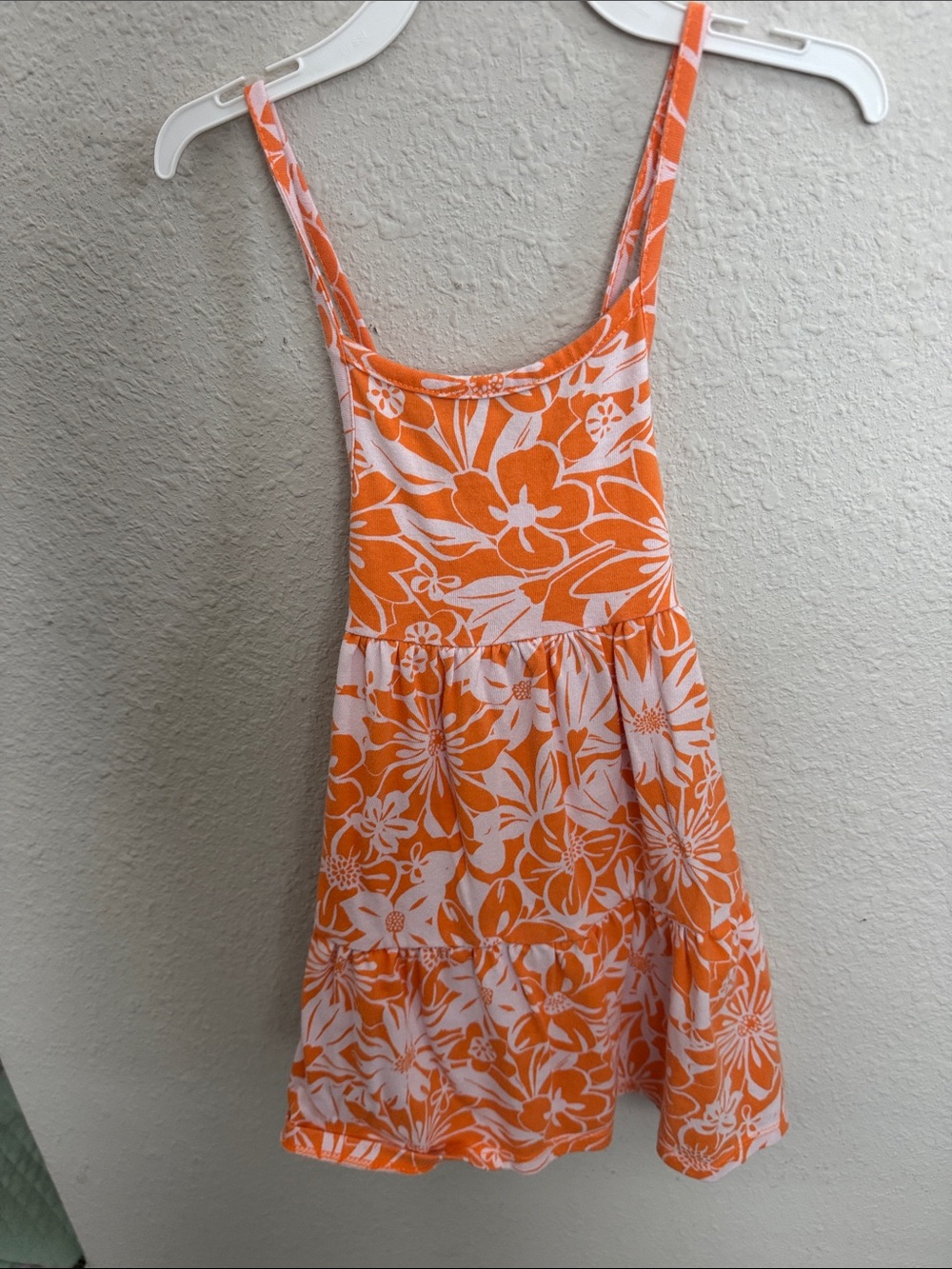 Cat & Jack Orange and White Floral Sundress